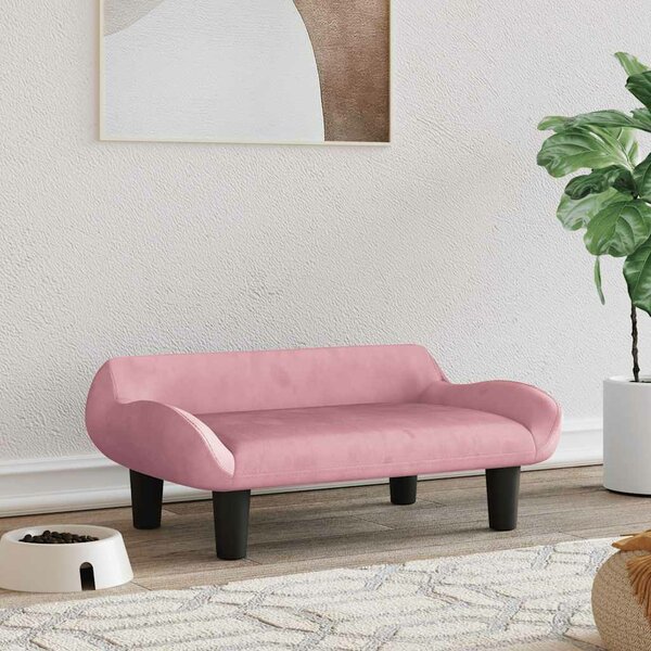 Hondenmand 70X40X24 Cm Roze Fluweel