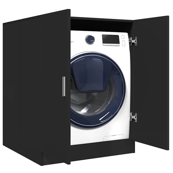 Wasmachinekast 71x71,5x91,5 cm zwart
