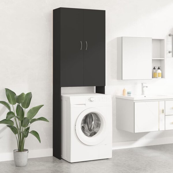 Wasmachinekast 64X25,5X190 Cm Zwart