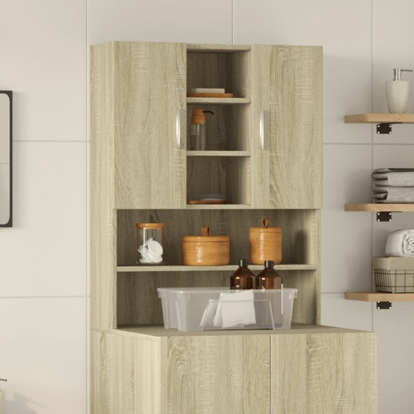 Wasmachinekast 70,5X24X90 Cm Kleurig Sonoma eiken
