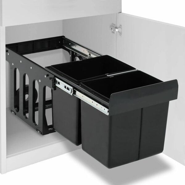 Inbouwprullenbak Uittrekbaar Soft-Close 2 36 l 48 x 34.3 x 35.1 cm