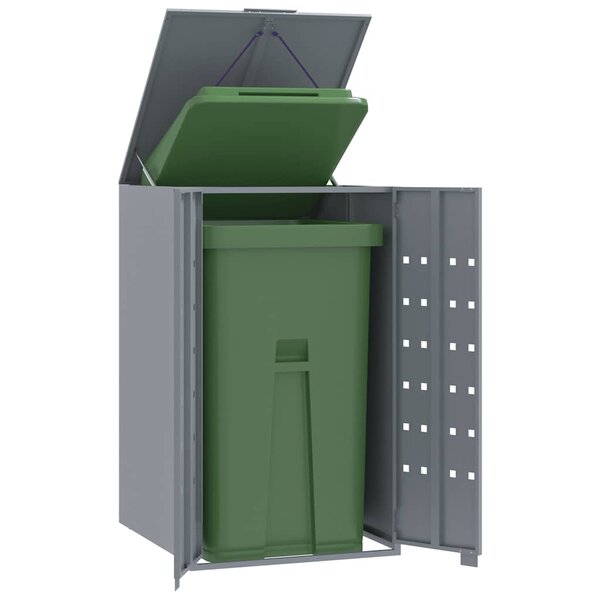 Containerberging Voor 1 Container 69X79X117 Cm Staal Grijs