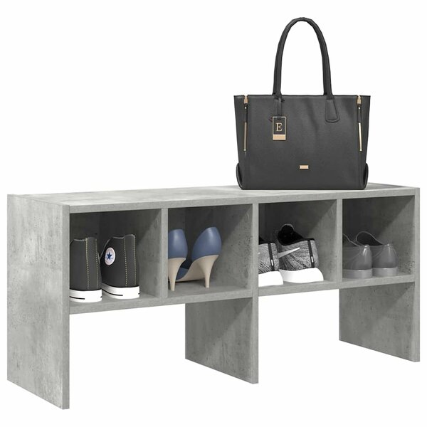 Schoenenrek stapelbaar 89,5x30x40 cm betongrijs