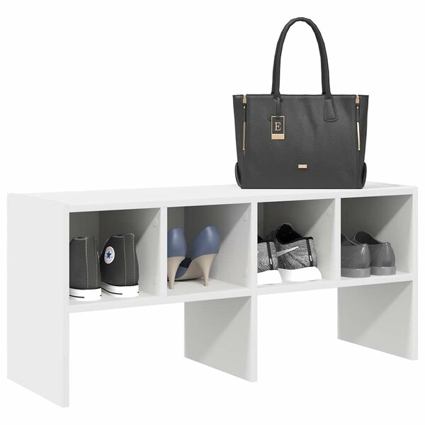 Schoenenrek stapelbaar 89,5x30x40 cm wit