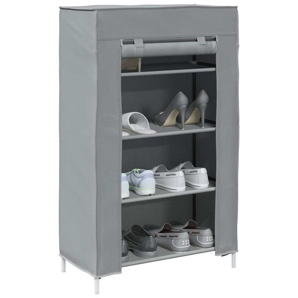 Schoenenkast 60,5X30X97 Cm Vliesvlies Grijs