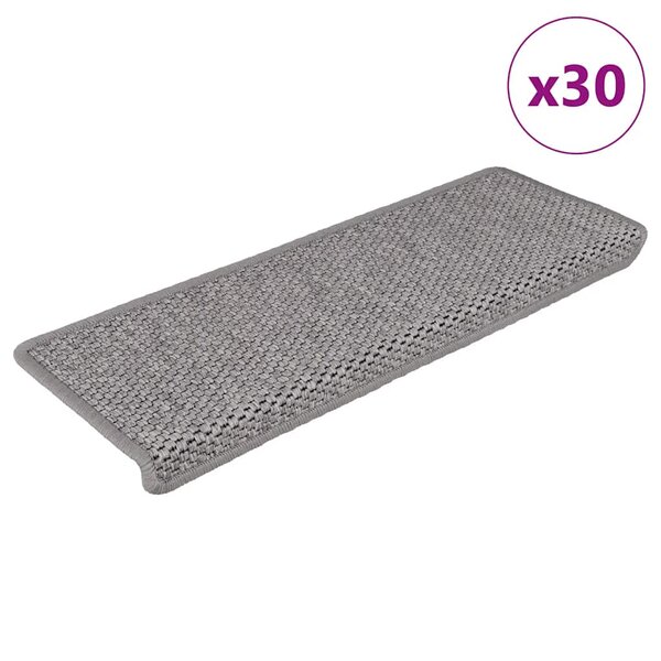 Trapmatten Zelfklevend Sisal-Look 65X21X4Cm Kleurig 30 Zilver