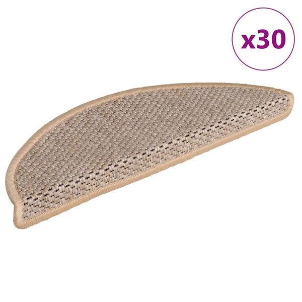 Trapmatten Zelfklevend Sisal-Look 30 56 x 17 x 3 cm Lichtbeige