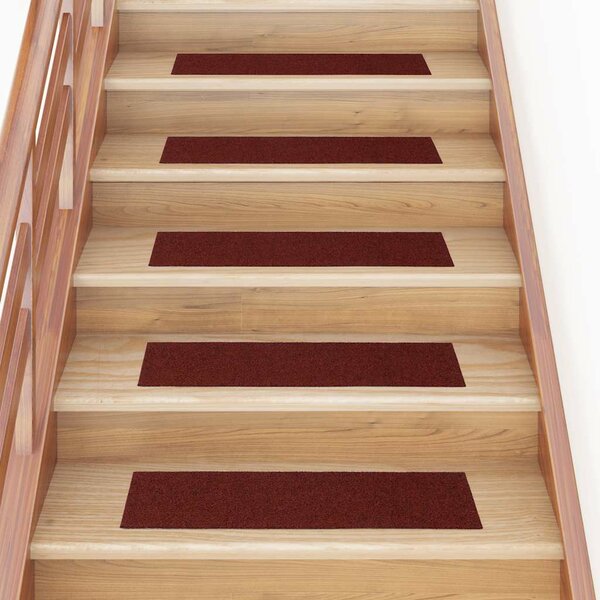 Trapmatten Zelfklevend Rechthoekig 30 76 x 20 cm Rood