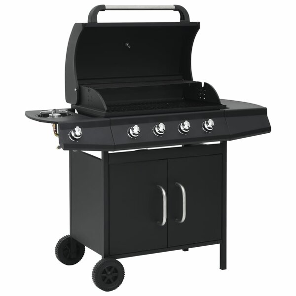 Gasbarbecue 4+1 Kookzone Staal Zwart