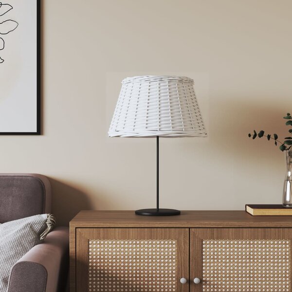 Lampenkap &Oslash;50x30 cm wicker wit