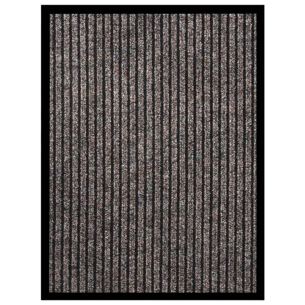 Deurmat 40x60 cm gestreept beige