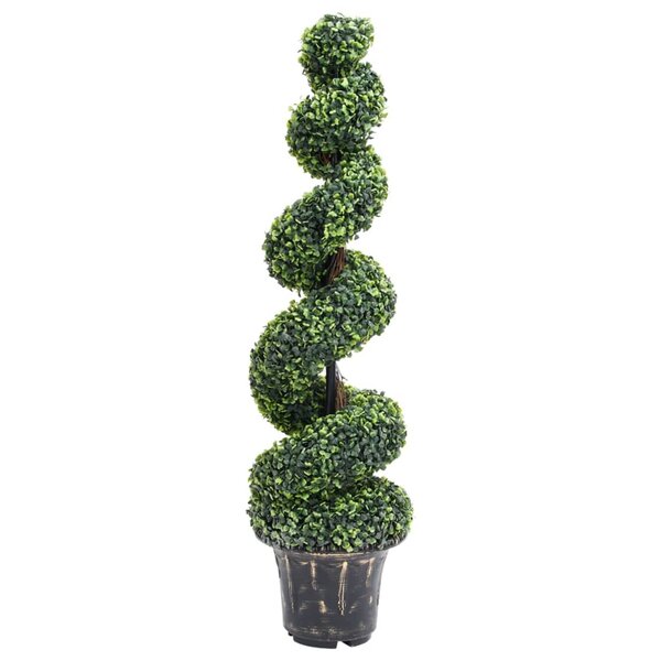 Kunstplant Met Pot Buxus Spiraal 117 Cm Groen 29.5 x 117 cm
