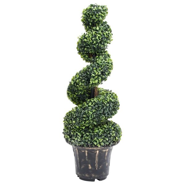 Kunstplant Met Pot Buxus Spiraal 100 Cm Groen 29.5 x 100 cm