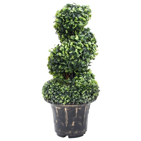 Kunstplant Met Pot Buxus Spiraal 59 Cm Groen 20 x 59 cm