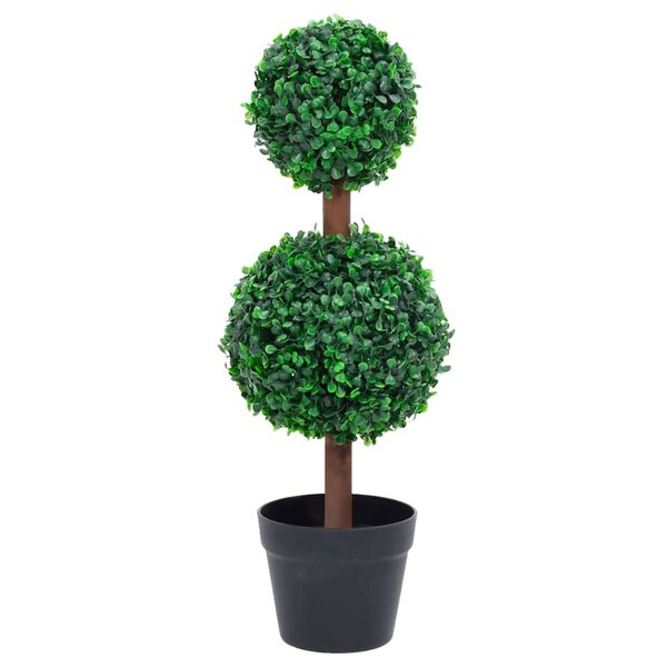 Kunstplant Met Pot Buxus Bolvorming 60 Cm Groen 16 x 60 cm