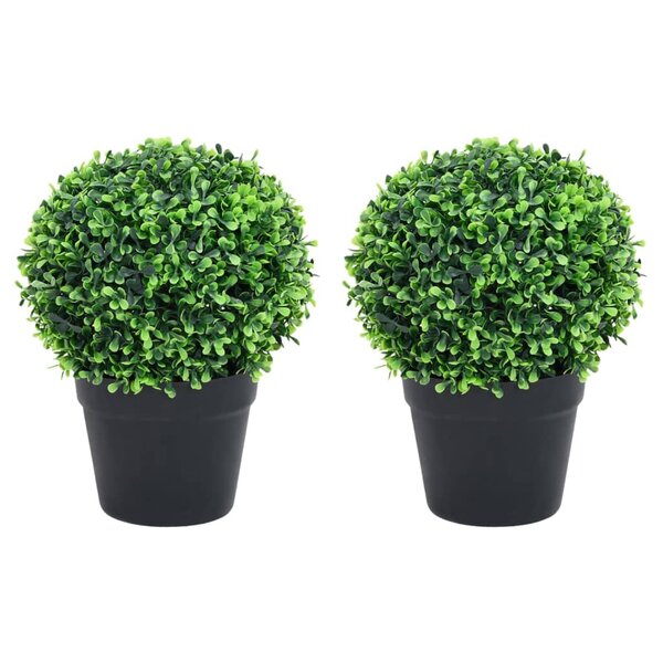 Kunstplanten Met Pot Buxus Bolvorming 37 Cm Groen 29.5 x 37 cm