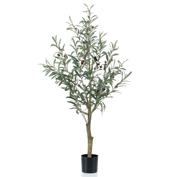 Kunstplant in kunststof pot olijfboom 115 cm