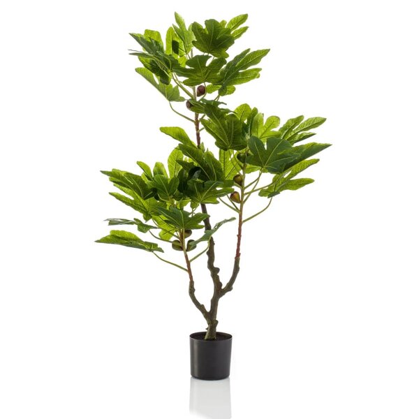 Kunstplant in pot vijgenboom met fruit 95 cm