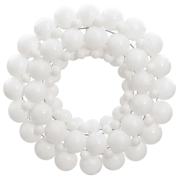 Kerstkrans 45 Cm Polystyreen Wit