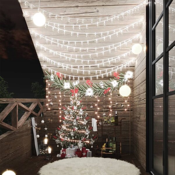 Lichtsnoer met 400 LED&#039;s 8 functies koudwit 40 m