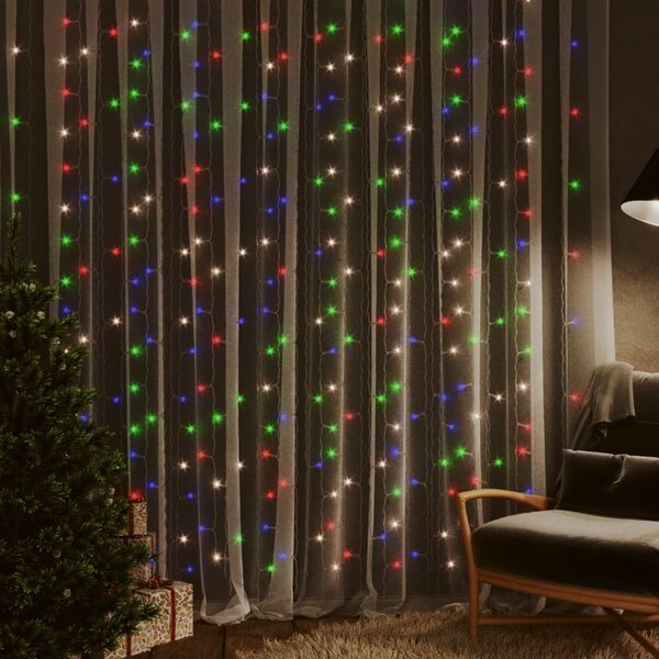 Lichtsnoergordijn Met 300 Led&#039;s En 8 Functies 3X3 M Meerkleurig Multikleur
