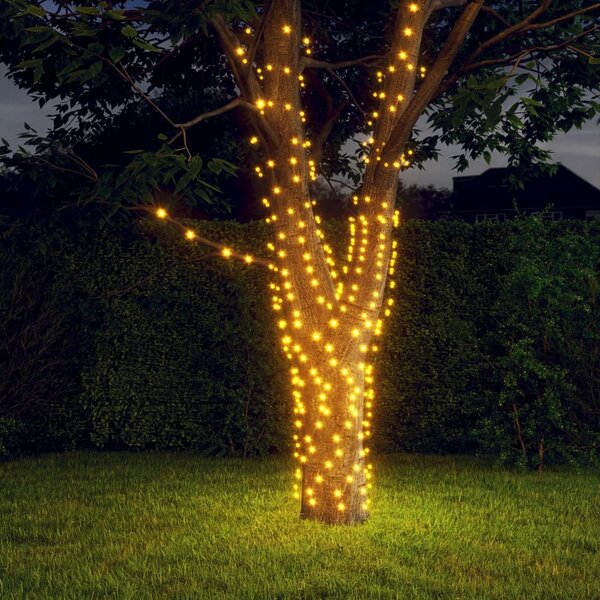Lichtsnoeren 2 st met 2x200 LED&#039;s solar binnen/buiten warmwit