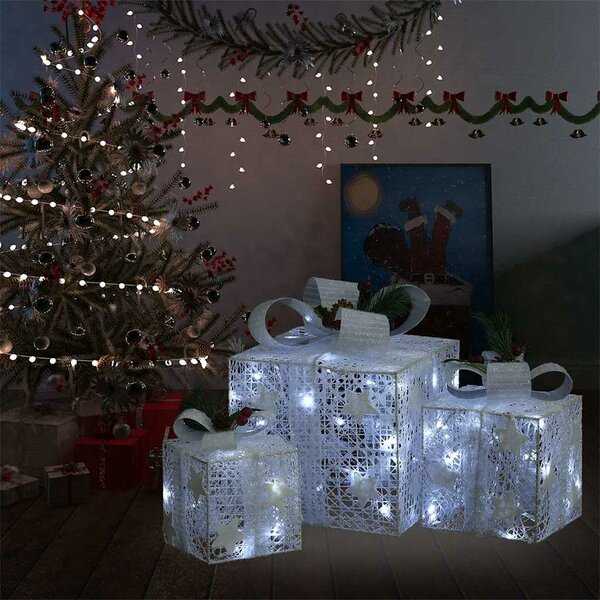 Kerstdecoratie Geschenkdozen Binnen/Buiten Wit
