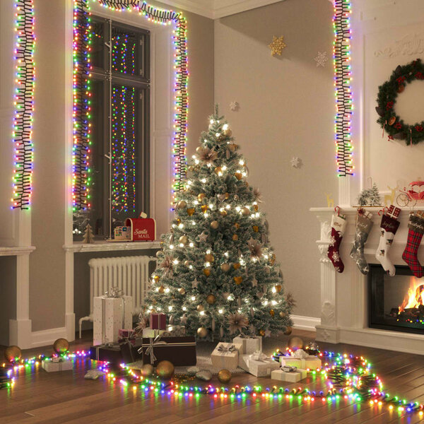Lichtslinger Cluster Met 1000 Led&#039;s Pvc 11 m Meerkleurig en donkergroen