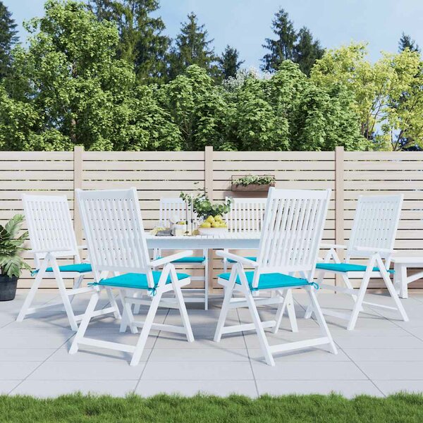 Tuinstoelkussens 6 st 50x50x4 cm stof turquoise