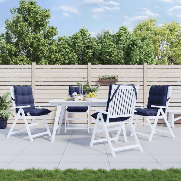 Stoelkussens Lage Rug Oxford Stof 4 Marineblauw