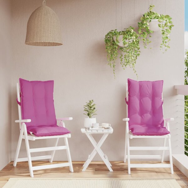Stoelkussens Hoge Rug Oxford Stof 2 Roze