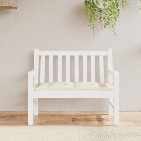 Tuinbankkussen 110X50X7 Cm Oxford Stof Wit Cr&egrave;me