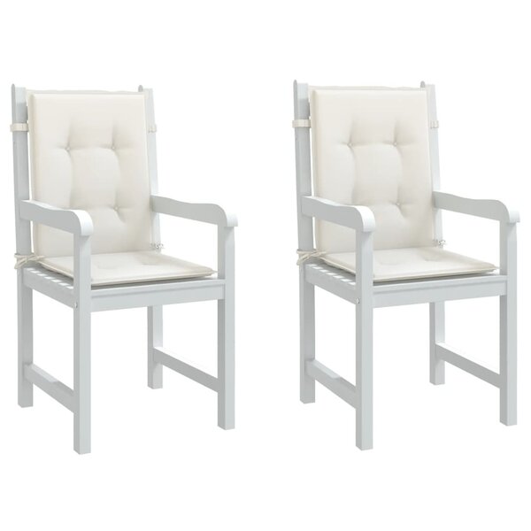 Stoelkussens Lage Rug Stof Gem&ecirc;leerd Cr&egrave;me 2 100 x 50 x 4 cm cr&egrave;me mix