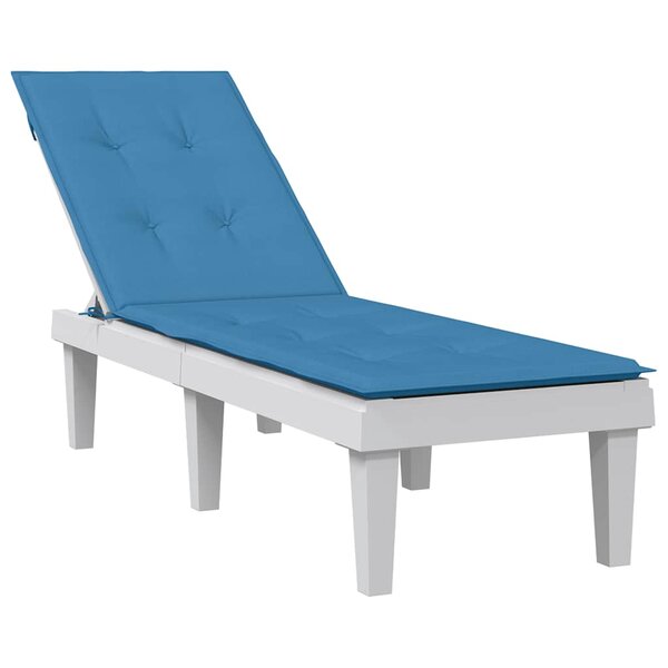 Terrasstoelkussen (75+105)X50X3 Cm Stof Gem&ecirc;leerd Blauw blauw mix