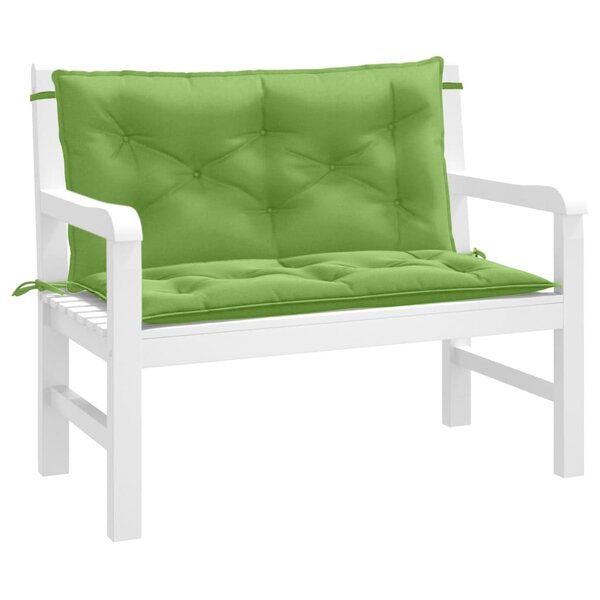 Tuinbankkussens 2 St Stof Gem&ecirc;leerd Groen 100 x 50 x 7 cm groen mix