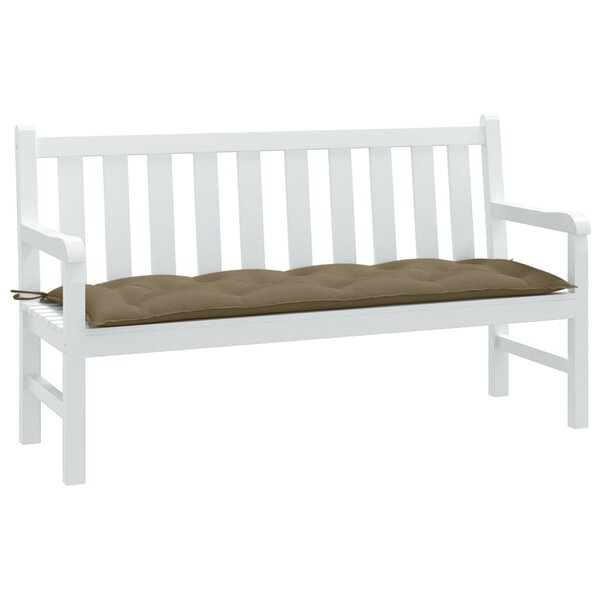 Tuinbankkussen Stof Gem&ecirc;leerd Taupe 150 x 50 x 7 cm taupe mix