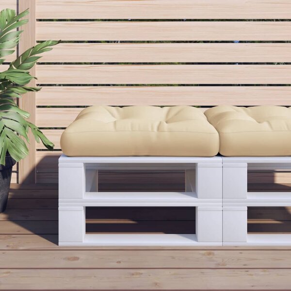 Palletkussen 58x58x10 cm stof beige