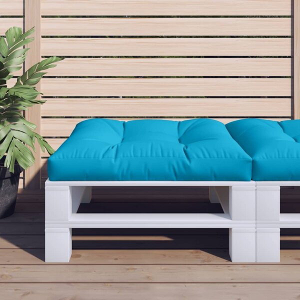 Palletkussen 70x70x12 cm stof blauw