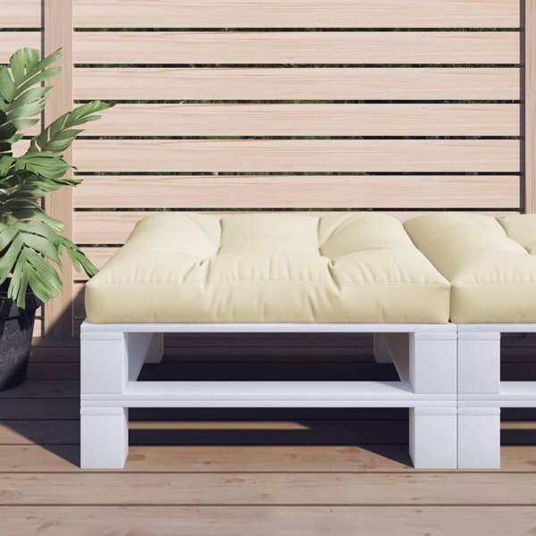 Palletkussen 80x80x12 cm stof cr&egrave;mekleurig