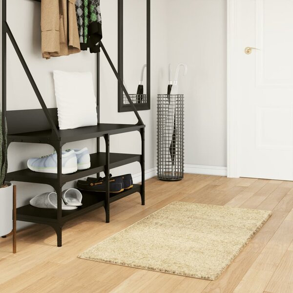 Vloerkleed Pamplona Shaggy Hoogpolig Modern Kleur Goud 60 x 110 cm