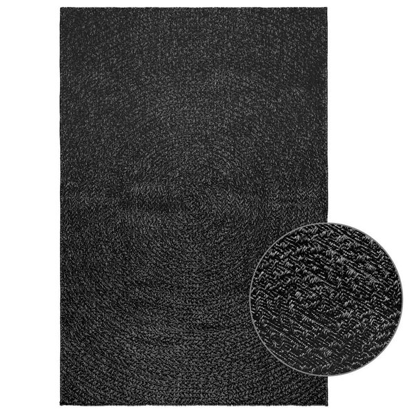 Vloerkleed Zizur Binnen En Buiten 120X170Cm Jute Look Antraciet 120 x 170 cm Rond