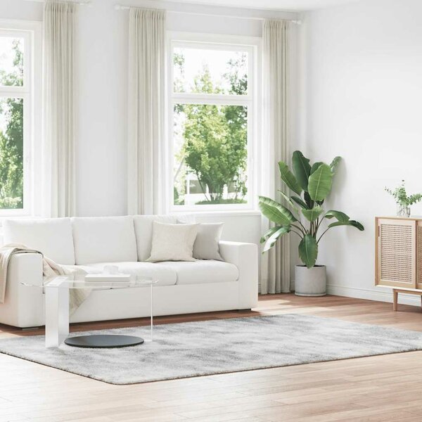 Hoogpolig Vloerkleed Navarra Polyester Lichtgrijs 200 x 290 cm Rechthoekig