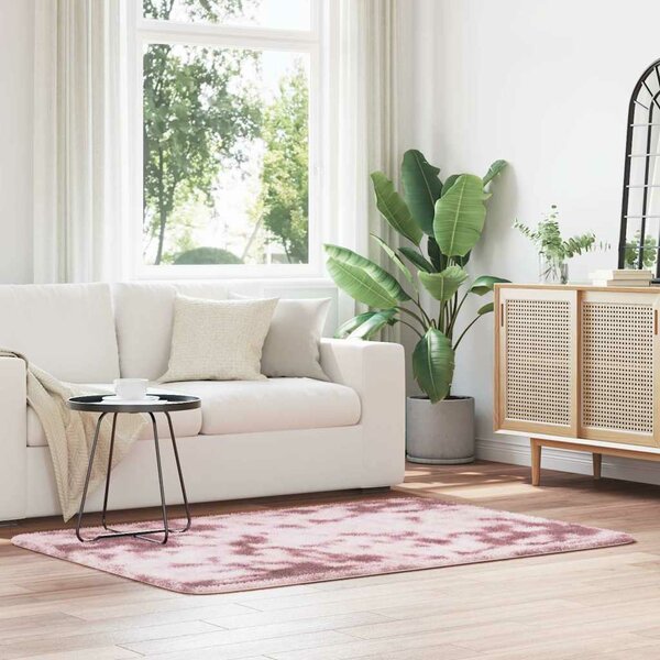 Hoogpolig Vloerkleed Navarra Polyester Stoffig Roze Dusty Pink 120 x 170 cm Rechthoekig