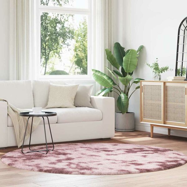 Hoogpolig vloerkleed NAVARRA 200x200 cm polyester stoffig roze