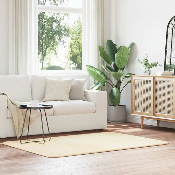 Hoogpolig Vloerkleed Navarra Polyester Kleurig Cr&egrave;me 120 x 170 cm Rechthoekig