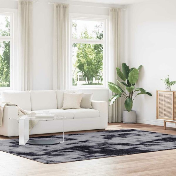 Hoogpolig Vloerkleed Navarra Polyester Donkergrijs 240 x 340 cm Rechthoekig