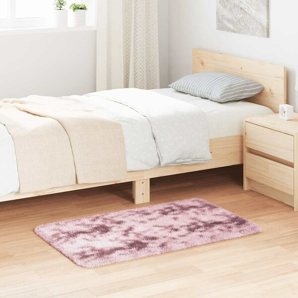 Hoogpolig Vloerkleed Navarra Polyester Stoffig Roze Dusty Pink 60 x 100 cm Rechthoekig