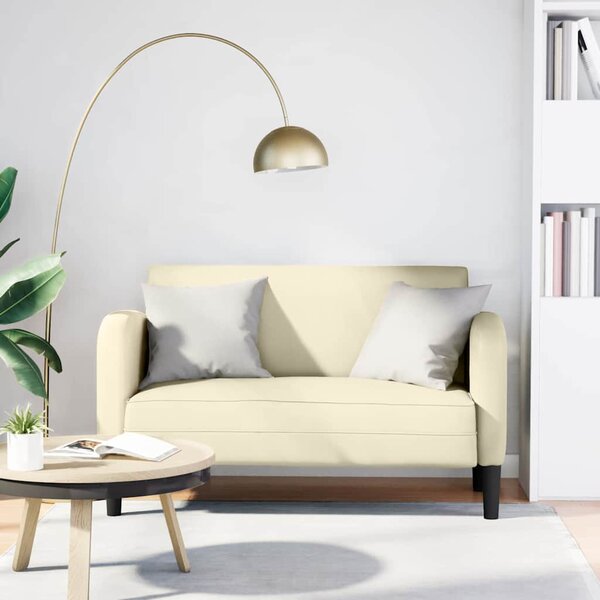 Loveseat Bank 110 Cm Kunstleer Kleurig Cr&egrave;me
