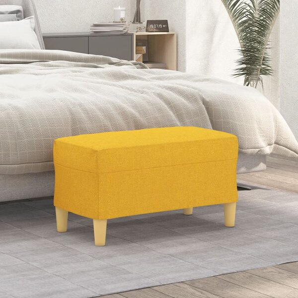 Bankje Stof 70 x 35 x 41 cm Lichtgeel