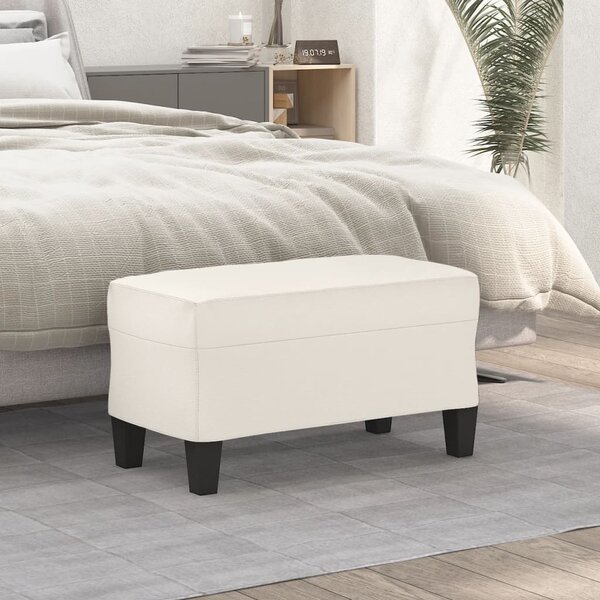Bankje Kunstleer Kleurig 70 x 35 x 41 cm cr&egrave;me